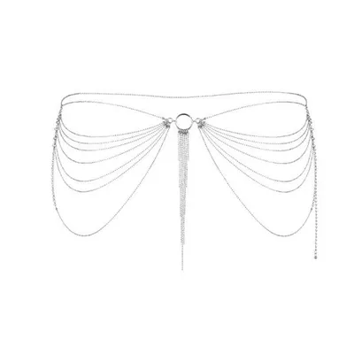 Прикраса на тіло Bijoux Indiscrets Magnifique Bikini Chain, срібляста