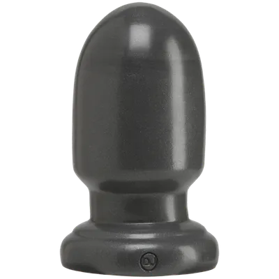 Анальна пробка для фістингу Doc Johnson American Bombshell Shell Shock S Gun Metal, чорна