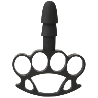 Тримач-кастет Doc Johnson Knuckle Up з кріпленням Vac-U-Lock, чорний
