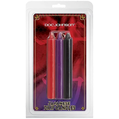 БДСМ свічки низькотемпературні Doc Johnson Japanese Drip Candles, набір 3 шт