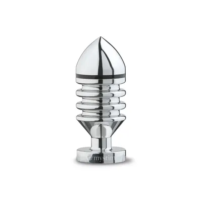 Анальна пробка Mystim Hector Helix Buttplug S для електростимуляції, срібляста