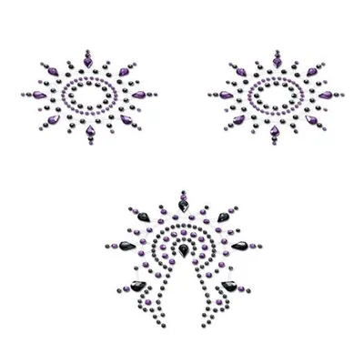 Пестіс з кристалів Petits Joujoux Gloria set of 3 - Black/Purple