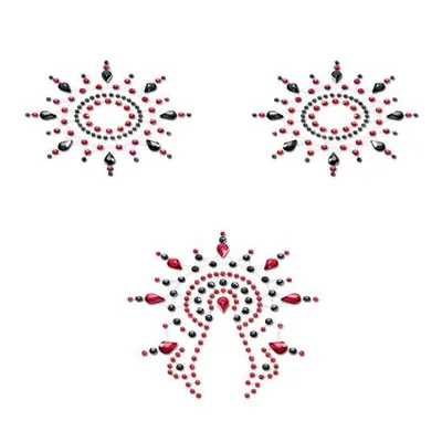 Пестіс з кристалів Petits Joujoux Gloria set of 3 - Black/Red