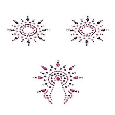 Пестіс з кристалів Petits Joujoux Gloria set of 3 - Black/Pink