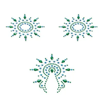 Пестіс з кристалів Petits Joujoux Gloria set of 3 - Green/Blue