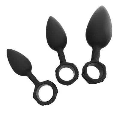 Набір анальних пробок Bathmate Anal Training Plugs, діаметр 2,5-3,1-3,8 см