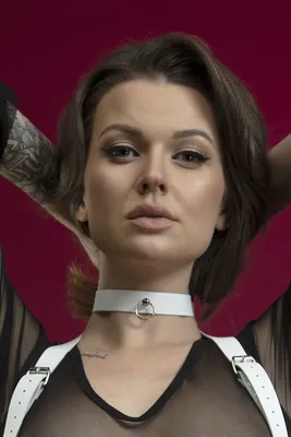 Чокер з кільцем для повідця Feral Feelings Choker, білий, натуральна шкіра