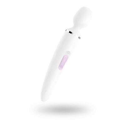 Вібромасажер Satisfyer Wand-er Woman White/Chrome, розмір XXL
