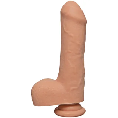 Фалоімітатор Doc Johnson The D - Uncut D - 7 Inch With Balls ULTRASKYN, необрізаний, діаметр 4,5 см
