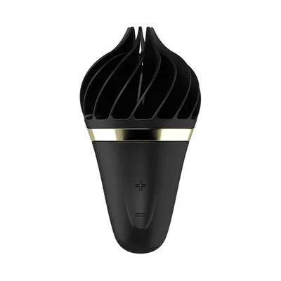 Стимулятор Satisfyer Lay-On - Sweet Treat Black/Gold у формі морозива