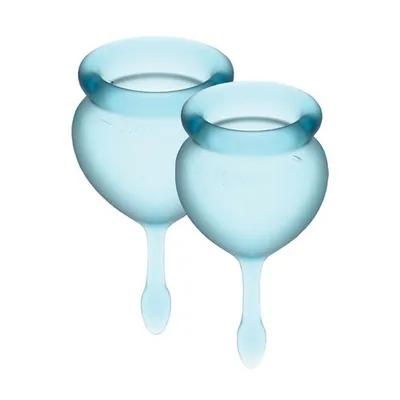 Набір менструальних чаш Satisfyer Feel Good (light blue), 15 мл і 20 мл