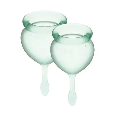Набір менструальних чаш Satisfyer Feel Good (light green), 15 мл і 20 мл