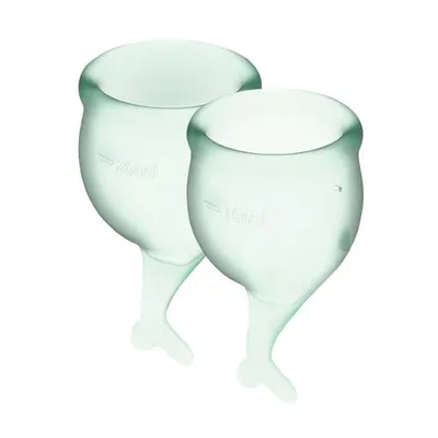 Набір менструальних чаш Satisfyer Feel Secure (light green), 15 мл та 20 мл