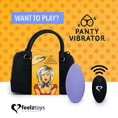 Вібратор у трусики FeelzToys Panty Vibrator Purple з пультом ДК, 6 режимів