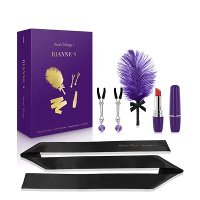 Набір RIANNE S Ana's Trilogy Set I: помада-вібратор, затискачі, пов'язка