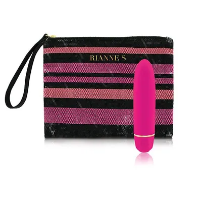 Віброкуля RIANNE S — Classique Vibe, 12 см, з клатчем French Rose