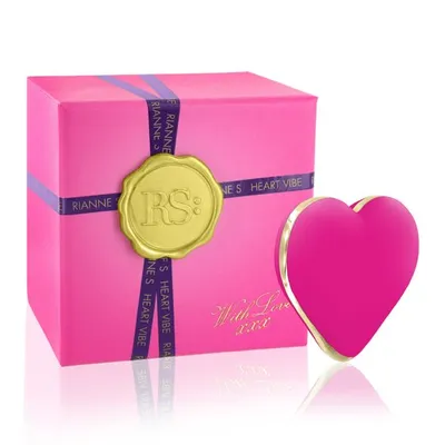 Вібратор-сердечко Rianne S Heart Vibe Rose, 10 режимів, силікон, подарункова упаковка