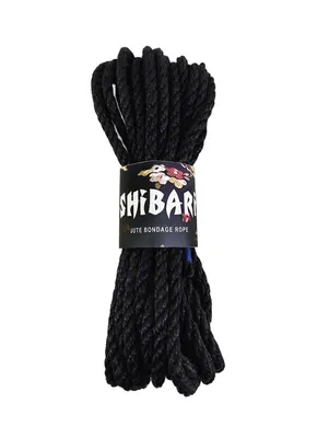 Джутова мотузка для шибарі Feral Feelings Shibari Rope, 8 м, чорна