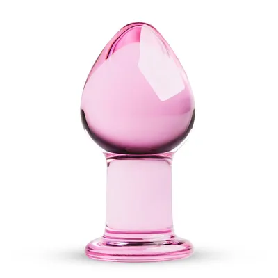 Анальна пробка скляна Gildo Pink Glass Buttplug No. 27