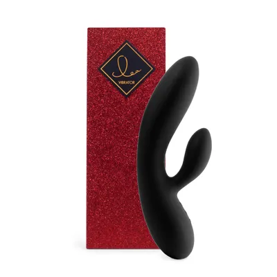 Вібратор-кролик FeelzToys Lea Rabbit Vibrator Black з двома моторами