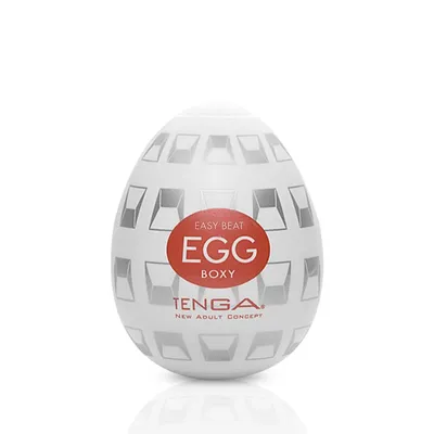 Мастурбатор-яйце Tenga Egg Boxy з геометричним рельєфом