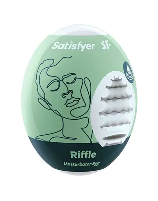 Мастурбатор-яйце Satisfyer Masturbator Egg Riffle, самозмащувальний, одноразовий