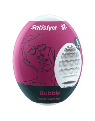 Мастурбатор-яйце Satisfyer Masturbator Egg Bubble, самозмащувальний