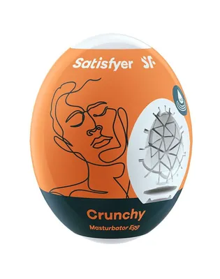 Мастурбатор-яйце Satisfyer Masturbator Egg Crunchy, самозмащувальний, одноразовий