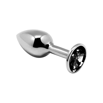 Анальна пробка металева Alive Mini Metal Butt Plug з кристалом, розмір M