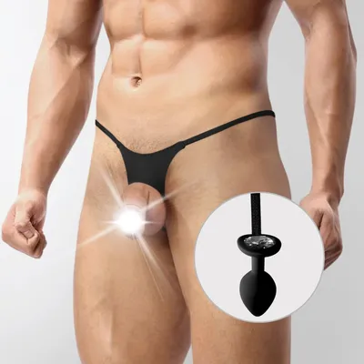Чоловічі труси з анальною пробкою Art of Sex Joni plug panties, розмір S, чорні