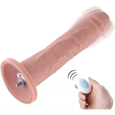 Фалоімітатор Hismith Silicone Dildo with Vibe із системою KlicLok, з пультом ДК