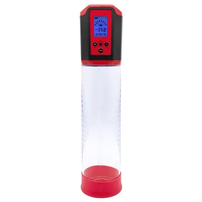 Автоматична вакуумна помпа Men Powerup Passion Pump Red, LED-табло, 8 режимів