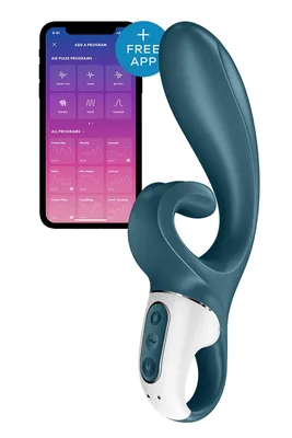 Вібратор-кролик Satisfyer Hug Me Bluegrey, смарт, 2 мотори, діаметр 4,2 см