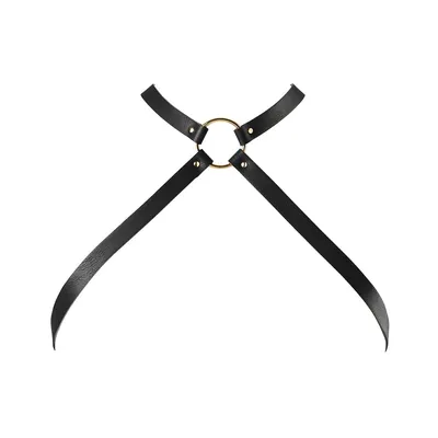 Портупея з екошкіри Bijoux Indiscrets Maze — Cross Chest Harness Black