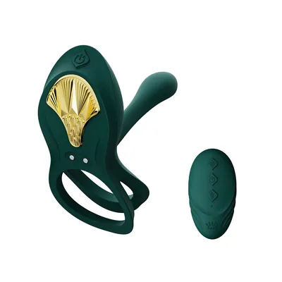 Смарт-ерекційне кільце Zalo BAYEK Turquoise Green, з пультом ДУ