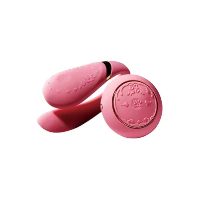 Смартвібратор для пар Zalo Fanfan set Rouge Pink, з пультом ДУ