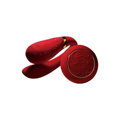 Смартвібратор для пар Zalo Fanfan set Bright Red, з пультом ДК