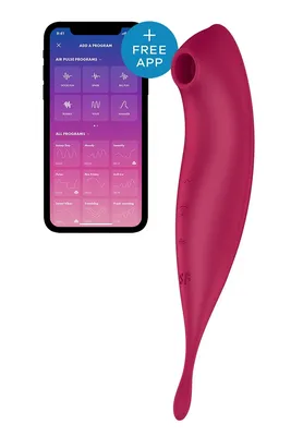 Смарт-вібратор для клітора Satisfyer Twirling Pro+ dark red з вакуумною стимуляцією