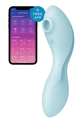 Вакуумний смарт-стимулятор Satisfyer Curvy Trinity 5 (Blue) з вібрацією