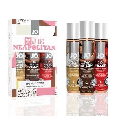 Набір оральних лубрикантів JO Tri-Me Triple Pack — Neapolitan (3×30 мл)