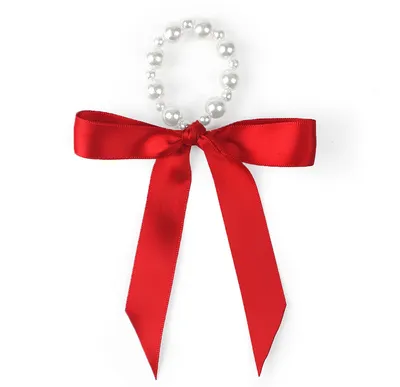 Прикраса на пеніс із перлинами Art of Sex - Gift, червоне