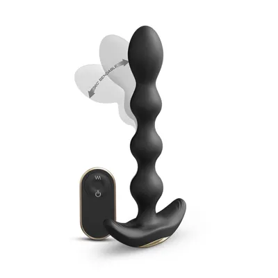 Анальний вібратор-намисто Dorcel FLEXI BALLS, гнучкий стовбур, пульт ДУ