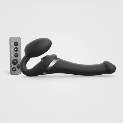 Безремінний вібрострапон Strap-On-Me MULTI ORGASM Black, розмір S