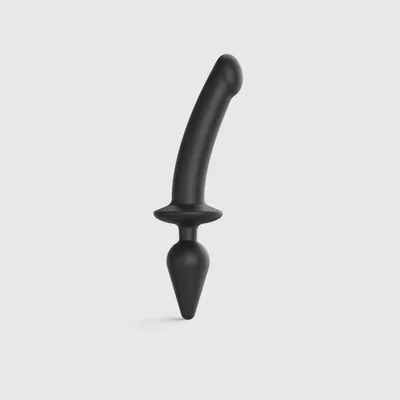 Анальна пробка з дилдо 2в1 Strap-On-Me SWITCH PLUG-IN SEMI-REALISTIC DILDO Black XXL