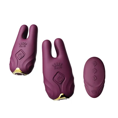 Смарт-вібратор для грудей Zalo Nave Velvet Purple з пультом ДК