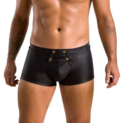 Чоловічі боксери з клапаном Passion Short Patrick XXL/XXXL, чорні