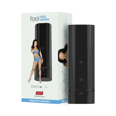 Мастурбатор Kiiroo Onyx+ Asa Akira, 10 стискальних кілець, теледильдоніка