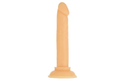 Фалоімітатор ADDICTION Tino 5.25″ Silicone Dildo, тілесний, з віброкулею у комплекті
