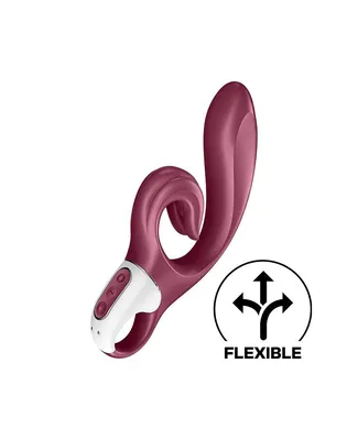 Вібратор-кролик Satisfyer Love Me Red, гнучкий, з потрійним кінчиком