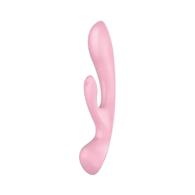 Вібратор-кролик Satisfyer Triple Oh Pink, 3 мотори, руків'я-масажер